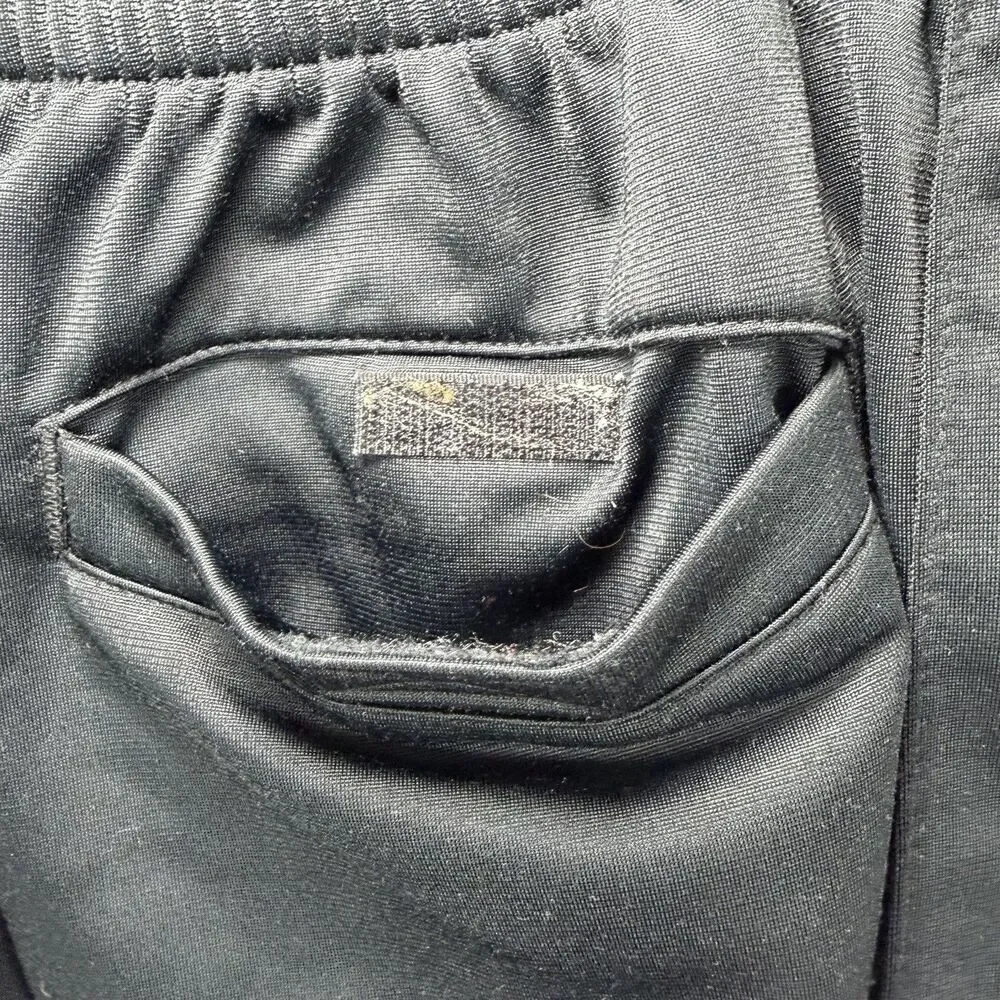 Vintage Y2K Adidas Tear Away Track Pants Mens Large Black Three Stripe 34x31